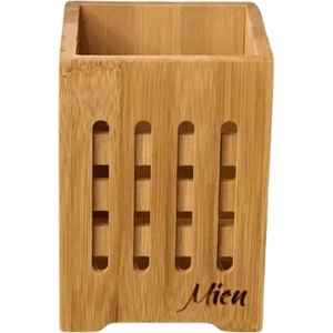 Dayanıklı Bambu Delikli Kaşıklık -664