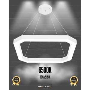 Hegza Lighting Bagel (Beyaz Kasa, Beyaz Işık) Ledli Modern Sarkıt LED Avize
