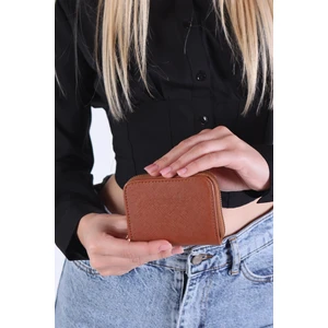 024 Fermuarlı Mini Cüzdan Taba