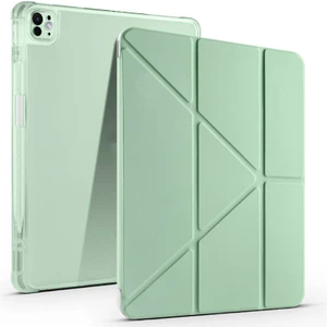 Apple iPad Air 13 Inç 2024 (A2898-A2899) Uyumlu Kılıf 3 Farklı Stand Kalemlikli Tri Folding Tablet Kılıfı
