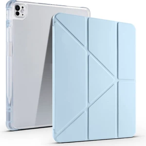 Apple iPad Pro 13 Inç 2024 M4 (A2925-A2926) Uyumlu Kılıf 3 Farklı Stand Kalemlikli Tri Folding Tablet Kılıfı