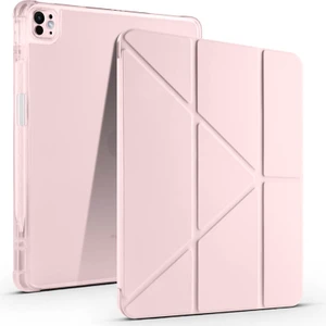 Apple iPad Air 13 Inç 2024 (A2898-A2899) Uyumlu Kılıf 3 Farklı Stand Kalemlikli Tri Folding Tablet Kılıfı