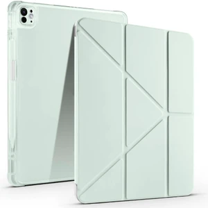 Apple iPad Air 13 Inç 2024 (A2898-A2899) Uyumlu Kılıf 3 Farklı Stand Kalemlikli Tri Folding Tablet Kılıfı