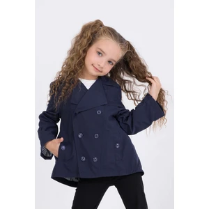 Gold Class Kidswear Çift Cepli Su Geçirmez Kız Çocuk Trençkot Yağmurluk