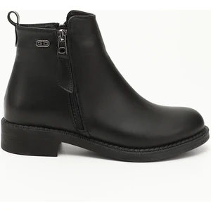 Kadın Siyah Çift Fermuarlı Bot