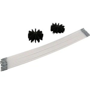 Kurutucu Havalandırma/kanal Fırça Temizleme Seti, Baca Temizleme Seti Tüy Giderici, 16 Feet'e Kadar Uzanır, 2 Paket Fırça Başlığı (Yurt Dışından)