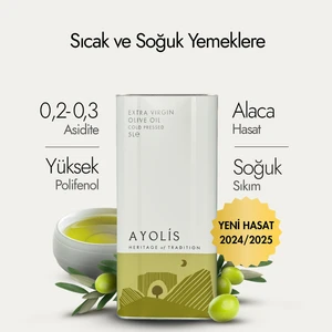 Premium Chef Zeytinyağı 5 Lt Ödüllü Yüksek Polifenollü Soğuk Sıkım Natürel Sızma Zeytinyağı