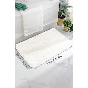 Kaymaz Pamuk Taban, 50*80 cm Tekli Post Peluş Banyo Paspası, Kaymaz Taban