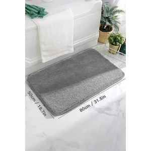 Kaymaz Pamuk Taban, 50*80 cm Tekli Post Peluş Banyo Paspası, Kaymaz Taban