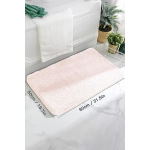 Kaymaz Pamuk Taban, 50*80 cm Tekli Post Peluş Banyo Paspası, Kaymaz Taban