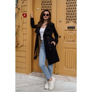 Pamuk Gabardin Midi Kadın Trençkot 1113