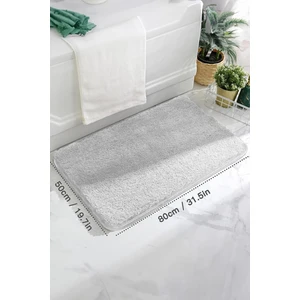 Kaymaz Pamuk Taban, 50*80 cm Tekli Post Peluş Banyo Paspası, Kaymaz Taban