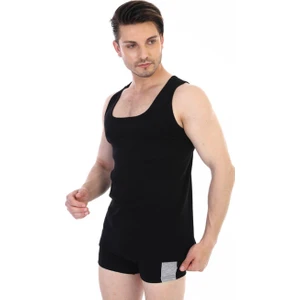 Çift Kaplan 775 Erkek Ribana Siyah Atlet