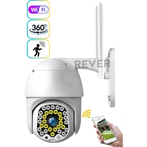 360° Haraketli Wifi Hareket Sensörlü 2mp Güvenlik Kamerası Ip Kamera Gece Görüşlü Su Geçirmez IP66