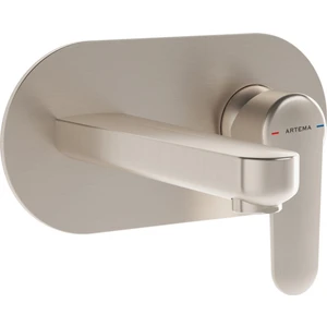 Root Round A4272134 Ankastre Lavabo Bataryası, Sıva Üstü, Fırçalı Nikel