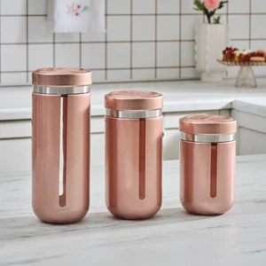 Mastermaid Kavanoz/saklama Kabı Set Rosegold