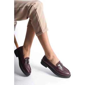 İdol Shoes Kadın Vegan Deri Tokalı Loafer