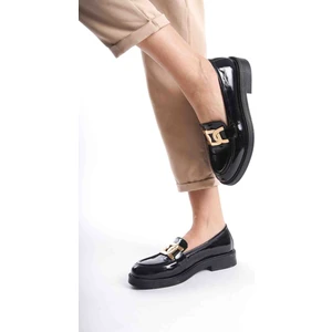 İdol Shoes Kadın Vegan Deri Tokalı Loafer