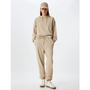 Jogger Eşofman Altı Cepli Beli Bağlamalı Üç Iplik