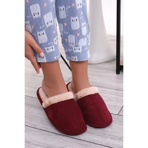 U050 Unisex Kışlık Ev Içi Terliği Kürklü Yünlü Kışlık Terlik