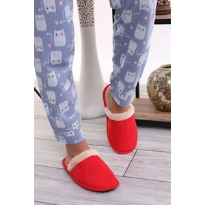 Uc 050 Unisex Kışlık Ev Içi Terliği Kürklü Yünlü Kışlık Terlik
