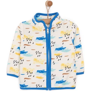 HelloBaby Basic Metraj Baskılı Polar Hırka Erkek Bebek