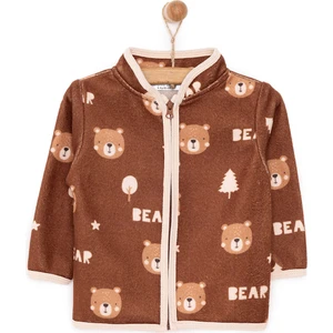 HelloBaby Basic Metraj Baskılı Polar Hırka Erkek Bebek