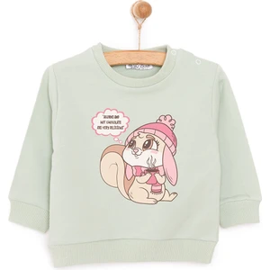 HelloBaby Basic Az Şardonlu Sincap Desenli Sweatshirt Kız Bebek