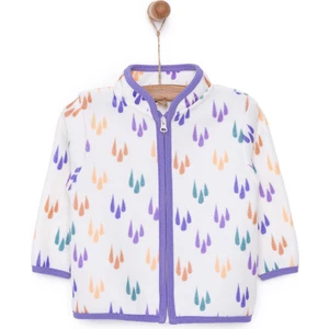 HelloBaby Basic Metraj Baskılı Polar Hırka Kız Bebek