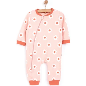 HelloBaby Fermuarlı Patiksiz Tulum Kız Bebek