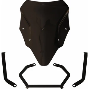 GP Kompozit Bajaj Pulsar N 250 2022-2024 Uyumlu Ön Cam Siyah 45 cm