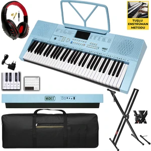 PS-2300BL-PAK 61 Tuşlu Org - Kulaklık - Org Çantası - Org Sehpası - Adaptör - Mikrofon - Notalık - Türkçe Öğrenim ve Şarkı Metodu