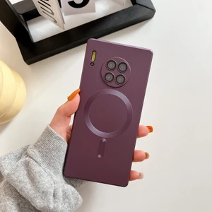 For Huawei P60 Pro Manyetik Emiş Metalik Boya Cep Telefonu Kılıfları (Yurt Dışından)
