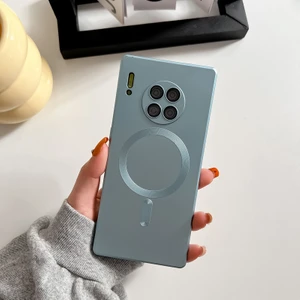 For Huawei P60 Manyetik Emiş Metalik Boya Cep Telefonu Kılıfları (Yurt Dışından)