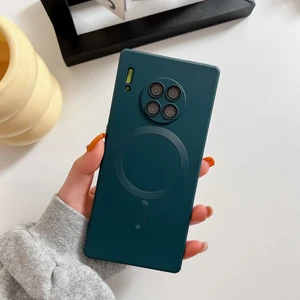 For Huawei Mate 50 Pro Manyetik Emiş Metalik Boya Cep Telefonu Kılıfları (Yurt Dışından)