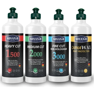 4’lü Pasta Cila Set, 4X500 ml Kalın, Orta, Ince Pasta-, Carnawax Boya Koruma NVPSET500