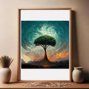 Yaşam Ağacı Ahşap Puzzle Yetişkin Benzersiz Parçalı Yapboz Puzzle Yapıştırıcılı S1-02