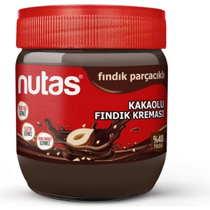 Nutas Fındık Parçacıklı Kakaolu Fındık Kreması – 400G Cam Kavanoz
