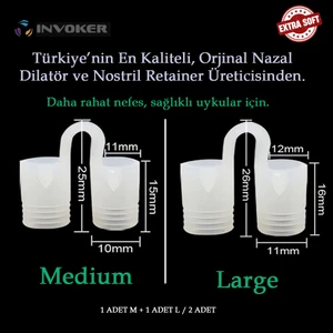 Burun Içi Silikon Aparatı Antihorlama Nefes Açan Nostril Nazal Dilatör Steril Taşıma Kutulu - Medium+Large