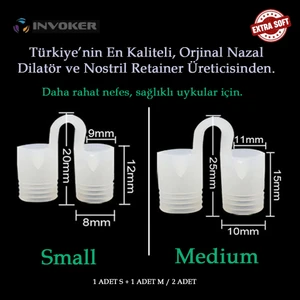 Burun Içi Silikon Aparatı Antihorlama Nefes Açan Nostril Nazal Dilatör Steril Taşıma Kutulu - Small+Medium