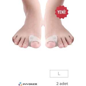 Silikon Makaralı Ayak Serçe Parmak Koruyucu Kemik Düzeltici Parmak Arası Silikon Large x 2