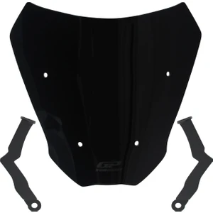 GP Kompozit CF Moto 250 CL-X 2022-2024 Uyumlu Kısa Ön Cam Siyah - 27 cm