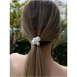 İnci Mode Büyük Incili Şık Lastik Toka,one Size Siyah Tek Ebat