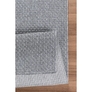 Valery Home Natura Premium Kalite Kaymaz Tabanlı Doğal Yıkanabilir Kilim Oturma Odası Balkon Bahçe Mutfak Kilim BK-102 Gri 80X200 cm