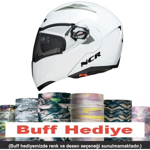 Ncr Çene Açılır Kask Beyaz