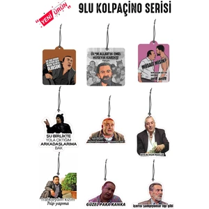 By Meyla Bymeyla Kolpaçino Karakterleri Görselli 9'lu Oto Kokusu ve Oto Aksesuarı