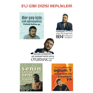 By Meyla Bymeyla Gibi Dizisi 5'li Muhteşem Sözler Temalı Oto Kokusu ve Oto Aksesuarı