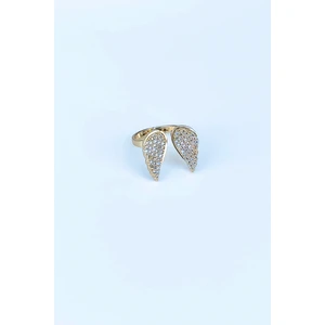 Trend Collection Zirkon Taşlı Melek Kanadı Model Ayarlanabilir Gold Kadın Yüzük