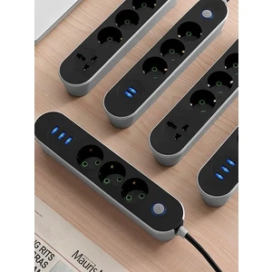 FTR 2500W Termal Akım Korumalı 3’lü Priz – 2 USB, 1 Type-C, 2 Metre Kablo, Sigortalı Çoklayıcı, 10A