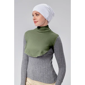 Sonbahar Moda Tesettür Yarım Boğazlı Simit Boyunluklu Penye Düz Renk